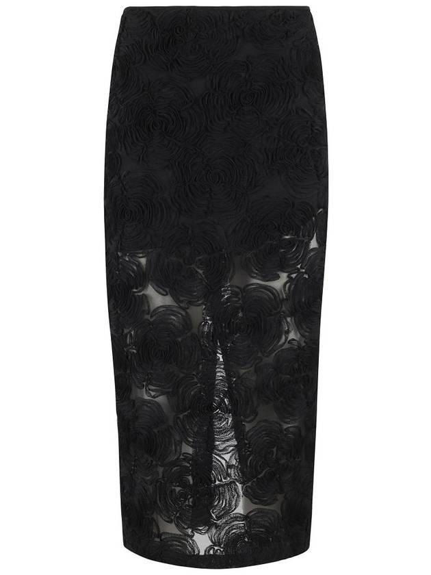 ROTATE 플라워 메시 펜슬 스커트