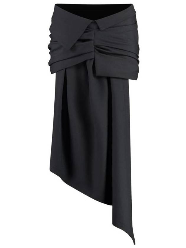 23SS 오프화이트 숏 스커트 OWCU002S23FAB001 1010 BLACK