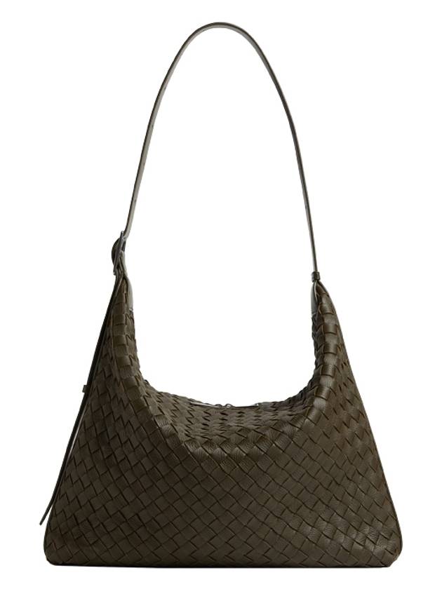 24FW 보테가베네타 카키 미디엄 트레블러 호보 백 806974 V4TD1 3386