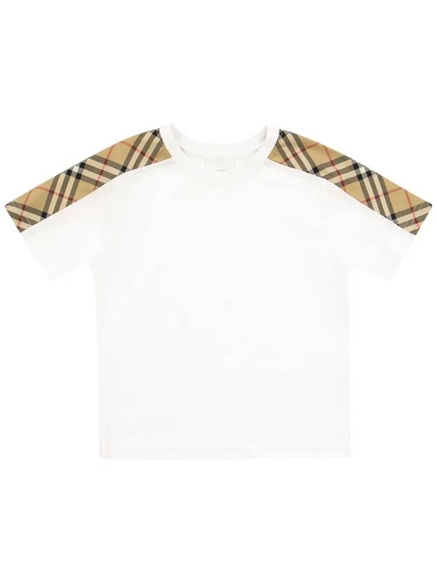 22SS 버버리 키즈 체크 패널 티셔츠 8054142