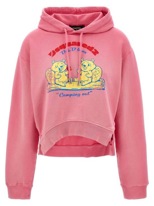 24SS 디스퀘어드2 후드 티셔츠 S75GU0509S25539243 Pink