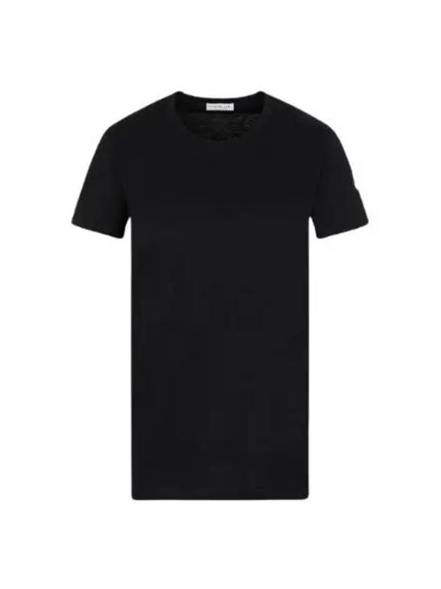 W 몽클레르 코튼 저지 티셔츠 블랙 22FW W Moncler Cotton Jersey T Shirt Black 22FW