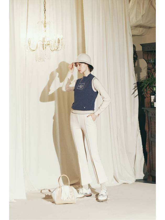 JERSEY BOOTCUT PANTS_CREAM