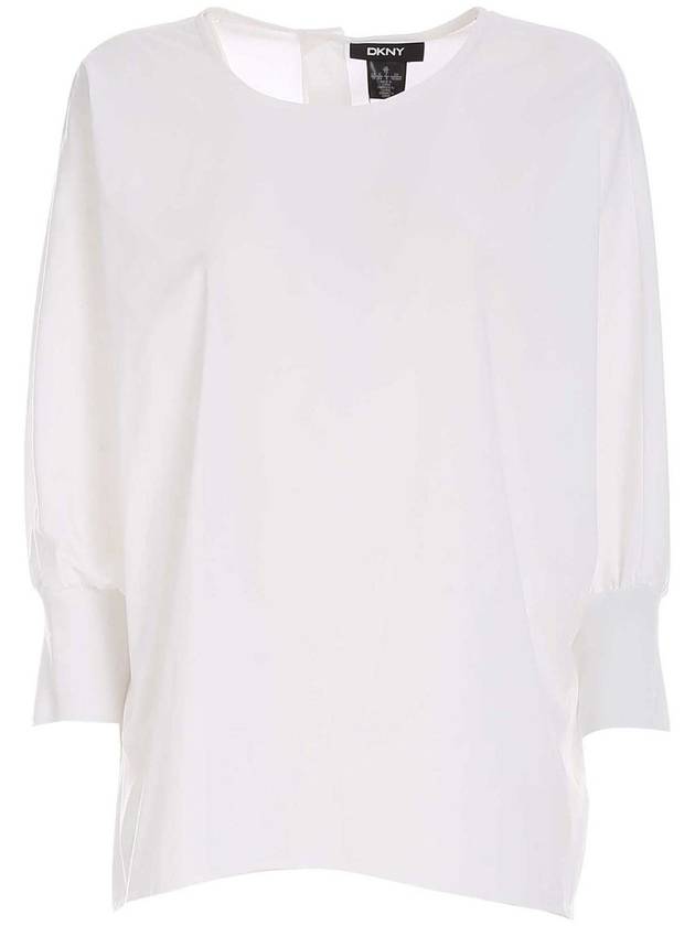 Dkny Oversize poplin blouse in white