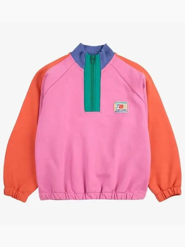 25SS 보보쇼즈 Smiling 컬러 블록 스웨트셔츠