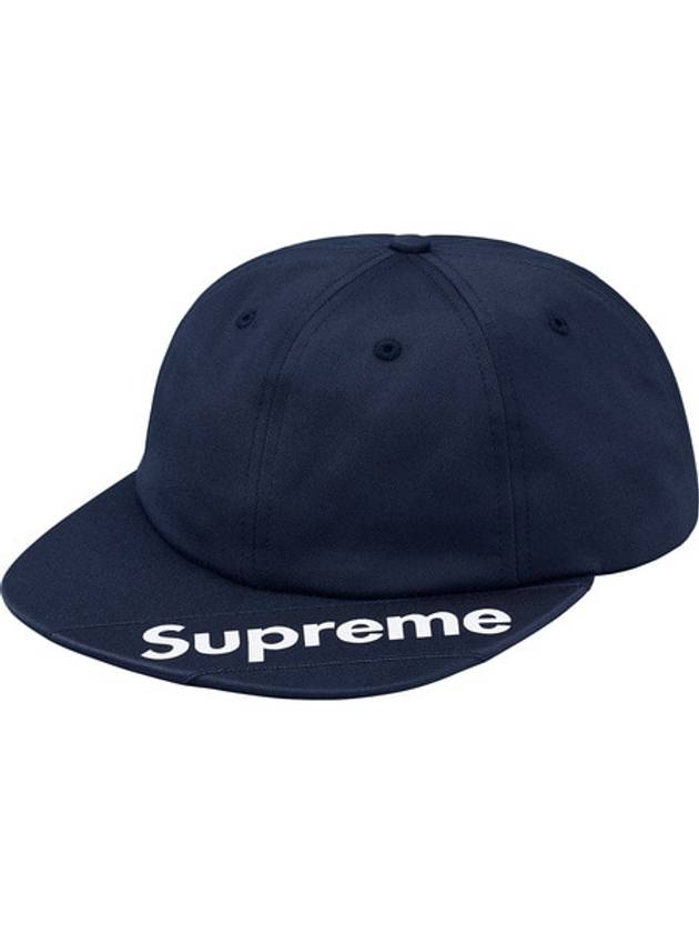 18SS 슈프림 바이저 라벨 6패널 네이비 Supreme Visor Label 6-Panel Navy