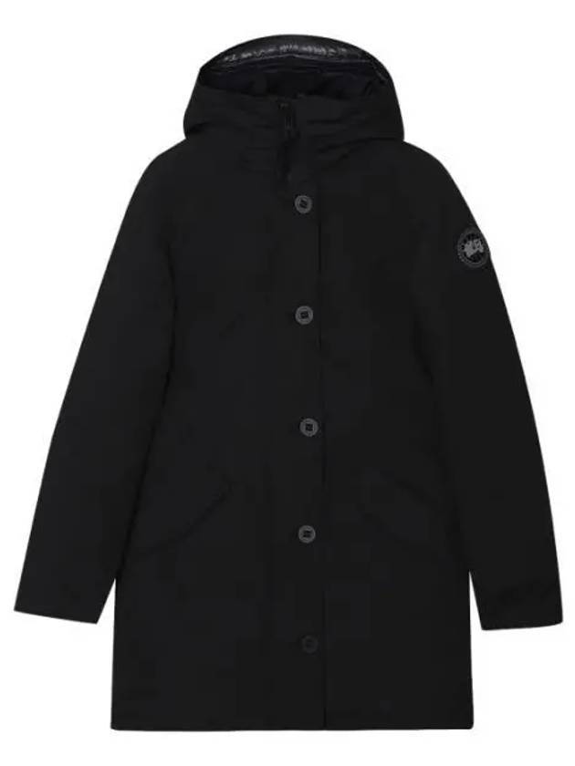 캐나다구스 여성 로스클레어 블랙 라벨 후드 패딩 파카 블랙