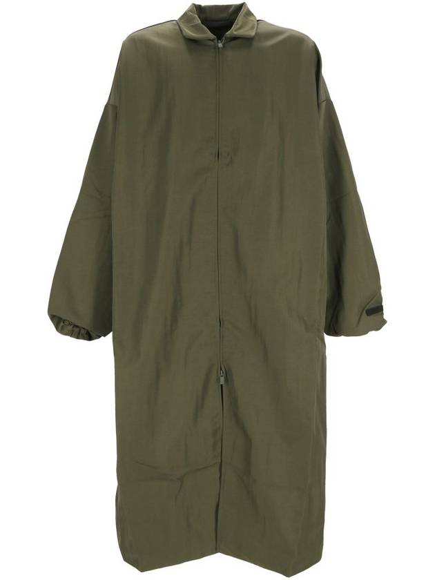 Fear Of God Essentials 로고 프린트 드롭 숄더 코트