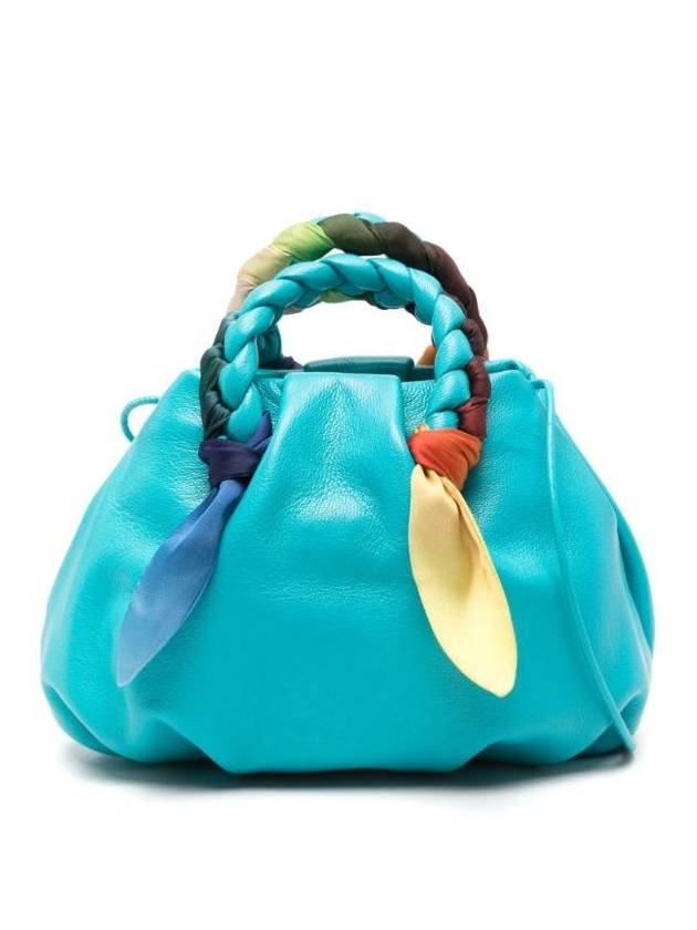 헤레우 여성 BOMBON FOULARD LEATHER HANDBAG BOMFOWBS25TURQUOISE