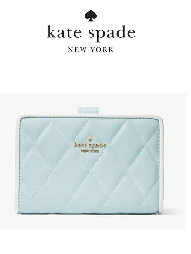 케이트스페이드 Carey Colorblock 미디엄 컴팩트 2단 지갑 KF466