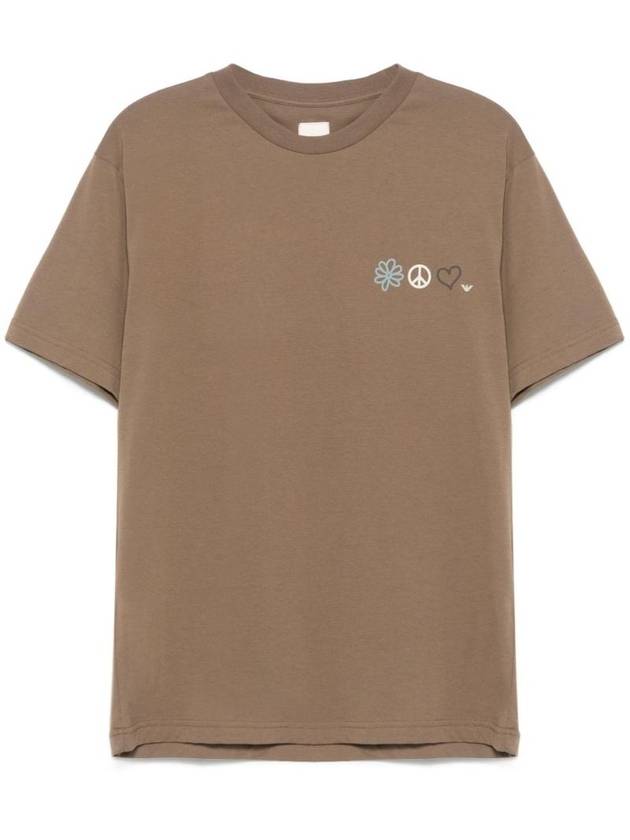 엠포리오아르마니 남성 PRINTED ORGANIC COTTON T 셔츠 EM001717AF14836F6061