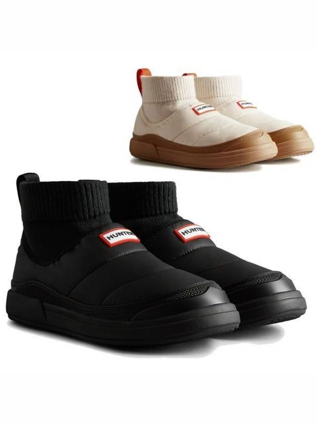 HUNTER 헌터 인 아웃 니트 커프 슬리퍼 부츠 Insulated Knitted Cuff UK3 22cm BLACK