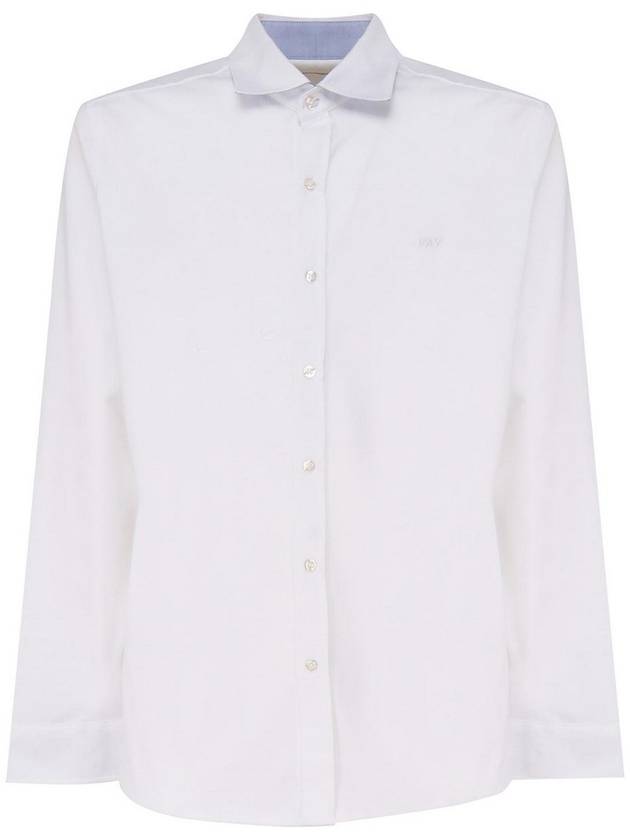 Fay Cotton Shirt With Ton Sur Ton Logo