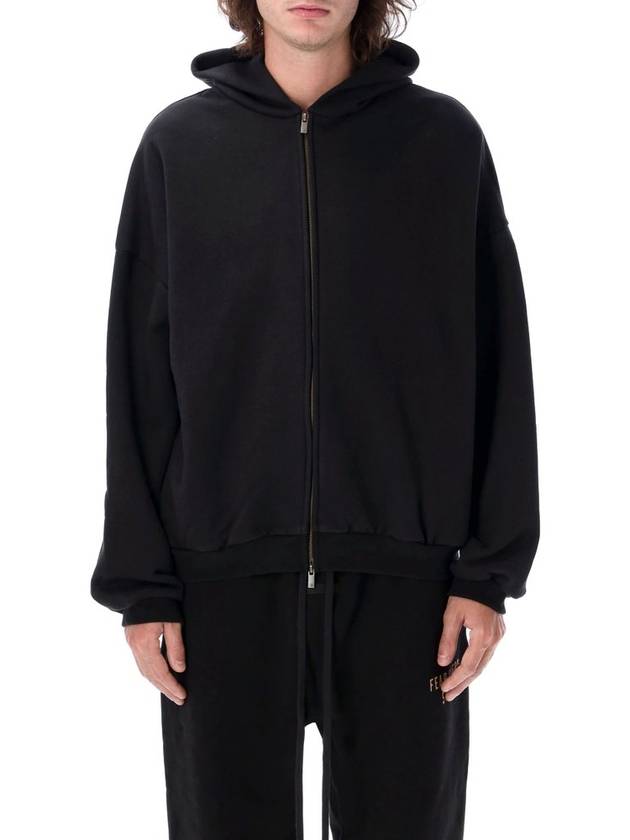 Fear Of God Essential 헤비 플리스 지퍼업 후드 티셔츠