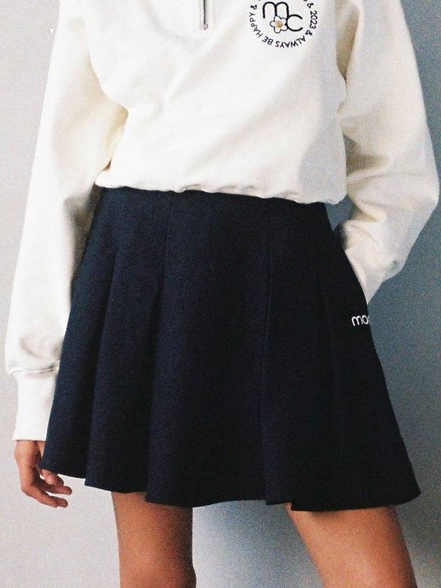 23FW 맥키 패치 플레어 여성 스커트 반바지 샤론 플레어 스커트 블랙 MCFW23SK 1BK