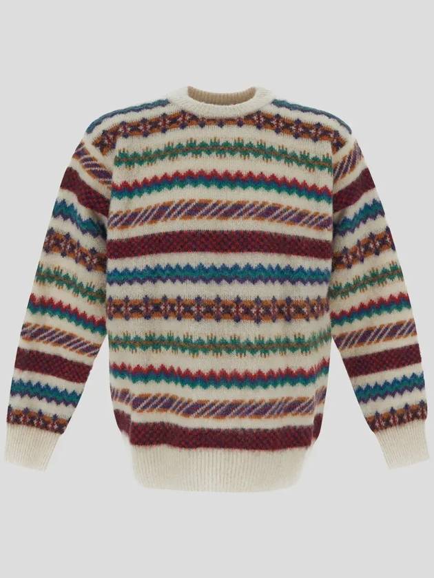 하울린 패턴 니트 스웨터 AWOOLENWONDER_ECRU