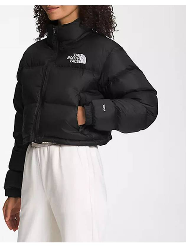 노스페이스 여성 눕시 숏 자켓 등산 캠핑 패딩 점퍼 TNF Black