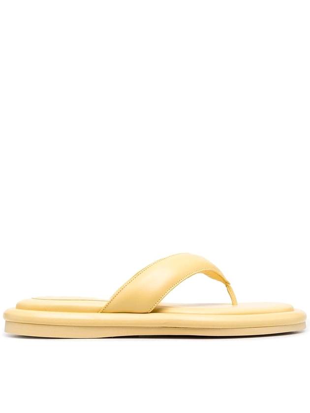 Gia Borghini Leather puffy flat thong slippers