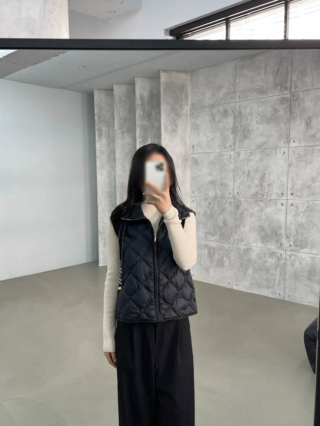 25SS 막스마라 TREGIC 발수 캔버스 패디드 조끼 블랙 251929