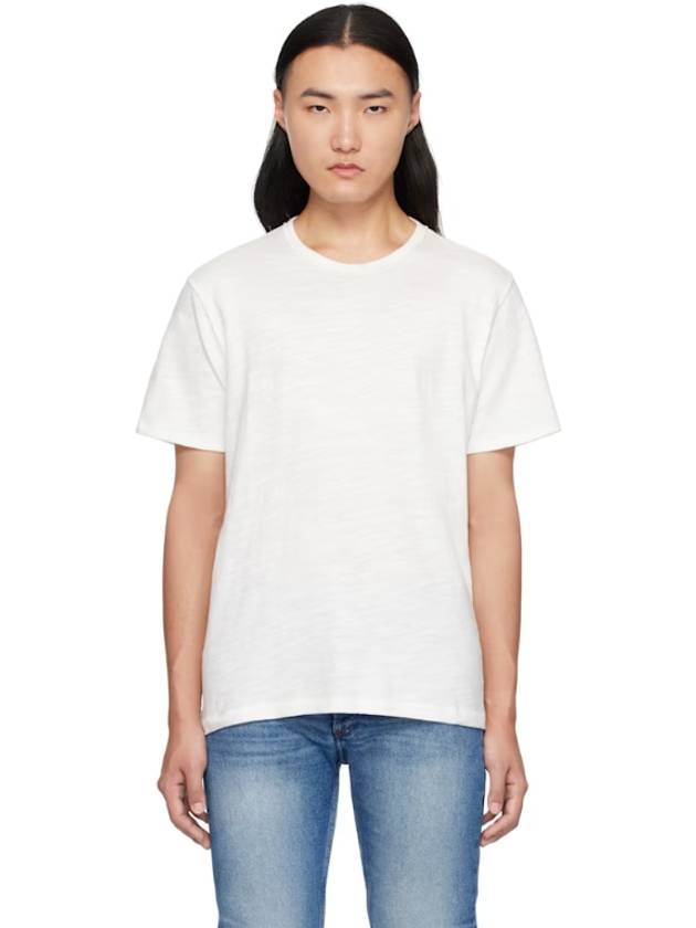 White Classic Flame T shirt 251055M213005