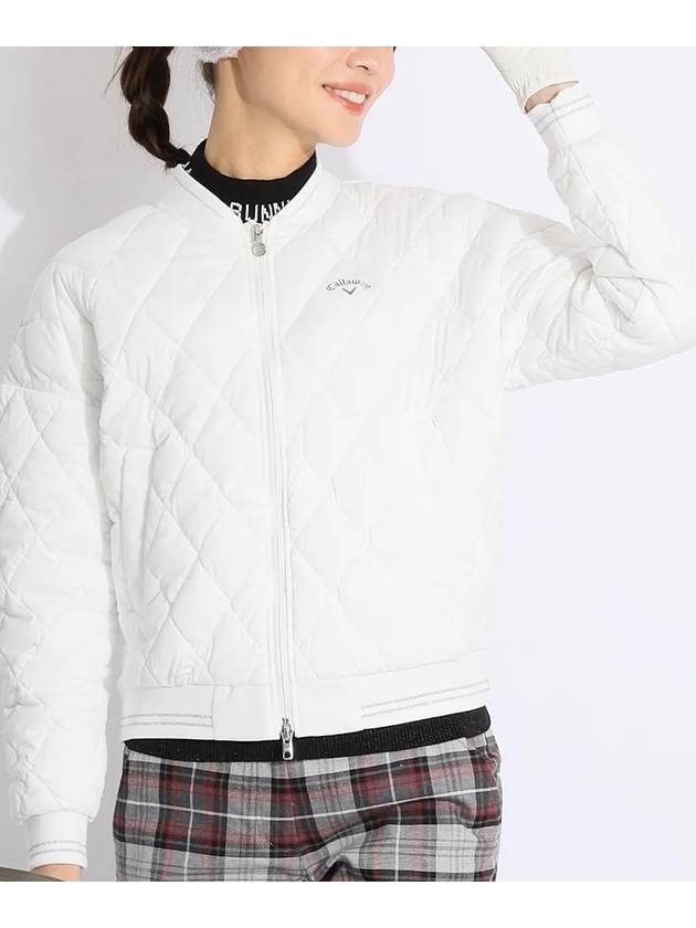 캘러웨이 23FW 여성골프웨어 겨울 집업자켓 블루종 퀄팅 점퍼