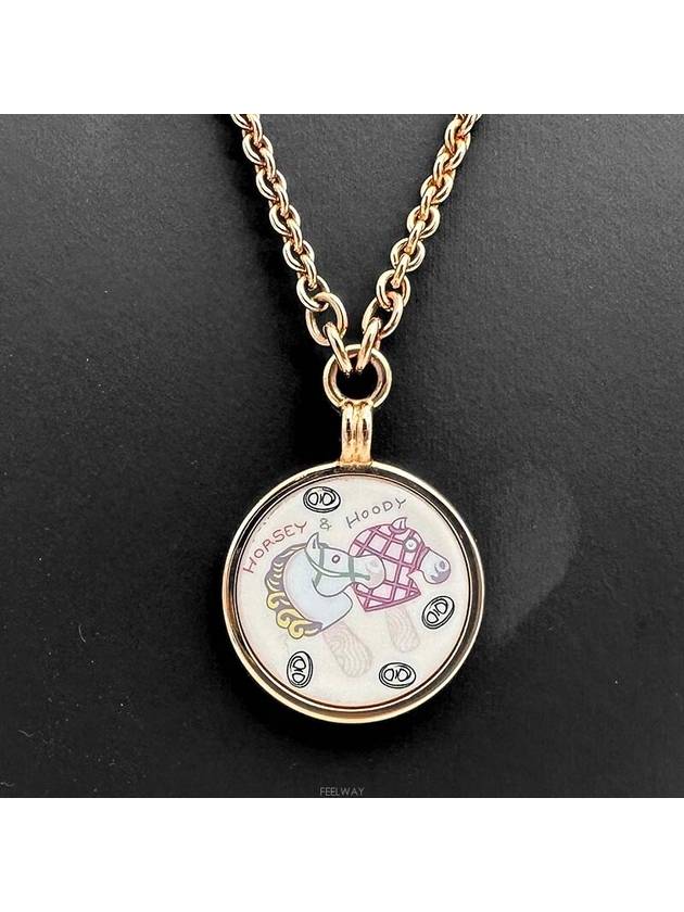 에르메스 콜리에 메달 목걸이