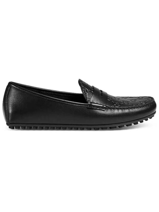 구찌 로고 시그니처 드라이빙 슈즈 블랙