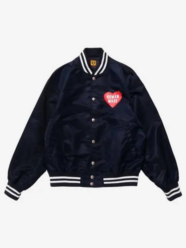 휴먼 메이드 나일론 스타디움 자켓 네이비 Human Made Nylon Stadium Jacket Navy 442623