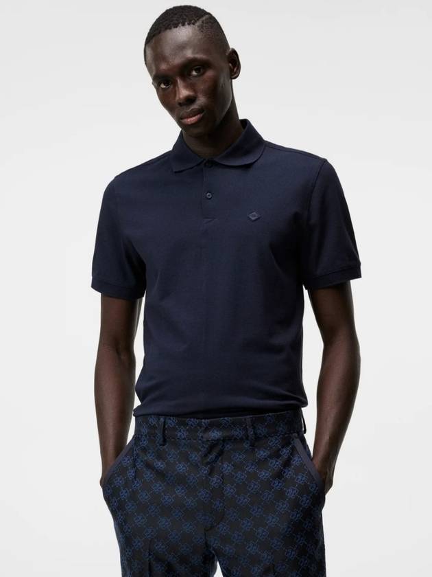 제이린드버그 남성 다이아몬드 로고 슬림핏 폴로 반팔 티셔츠 골프웨어