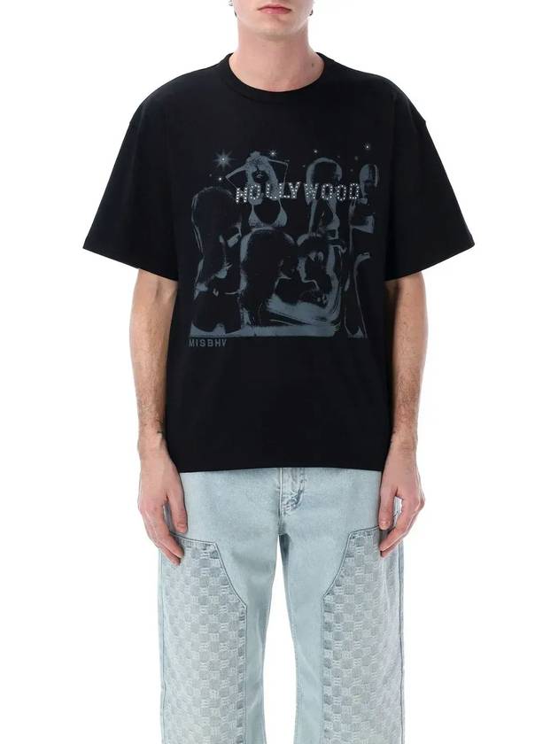 Misbhv 할리우드 장식 티셔츠 250M111_BLACK