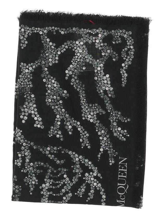 Alexander McQueen 엠벨리시드 프린지 에지 스카프