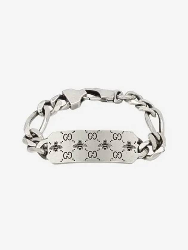 구찌 GG 비 인그레이브드 브레이슬릿 실버 Gucci GG Bee Engraved Bracelet Silver