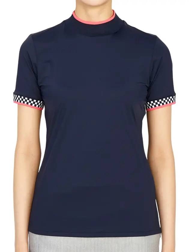 지포어 여성 페더웨이트 모크넥 골프 반팔 티셔츠 트와일라잇