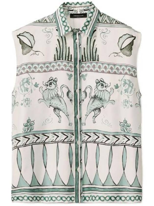 25SS 파비아나 필리피 셔츠 CAD275F597 L455 VR1 WHITE GREEN