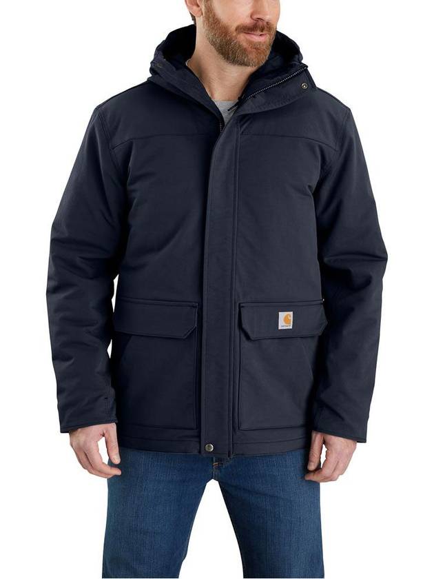 칼하트 남성 슈퍼 덕스 릴렉스핏 인슐레이티드 트레디셔널 코트 긴팔 방풍 집업 재킷 Navy