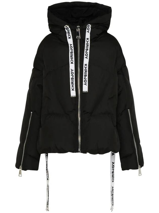 Khrisjoy 퀼팅 집업 다운 재킷 AFPW001_BK01