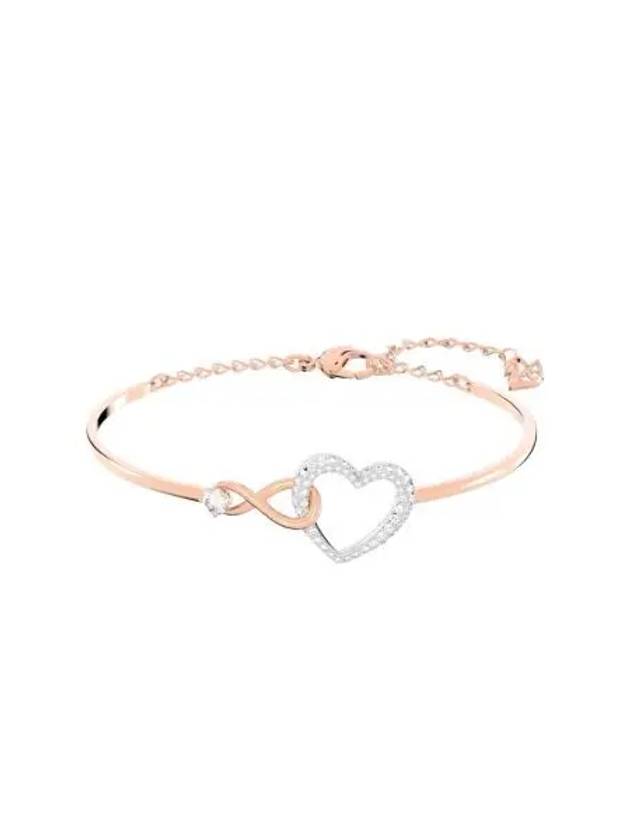 W 스와로브스키 인피니티 뱅글 화이트 믹스 메탈 W Swarovski Infinity Bangle White Mix Metal