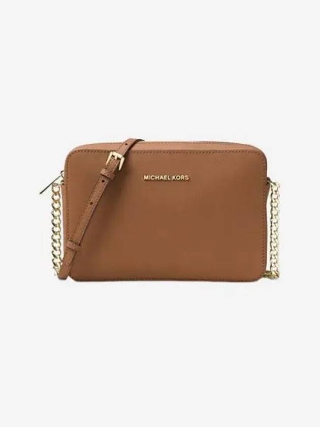 마이클 코어스 제트 세트 라지 사피아노 레더 크로스바디백 러기지 Michael Kors Jet Set Large Saffiano Leather Crossbody Bag Luggage