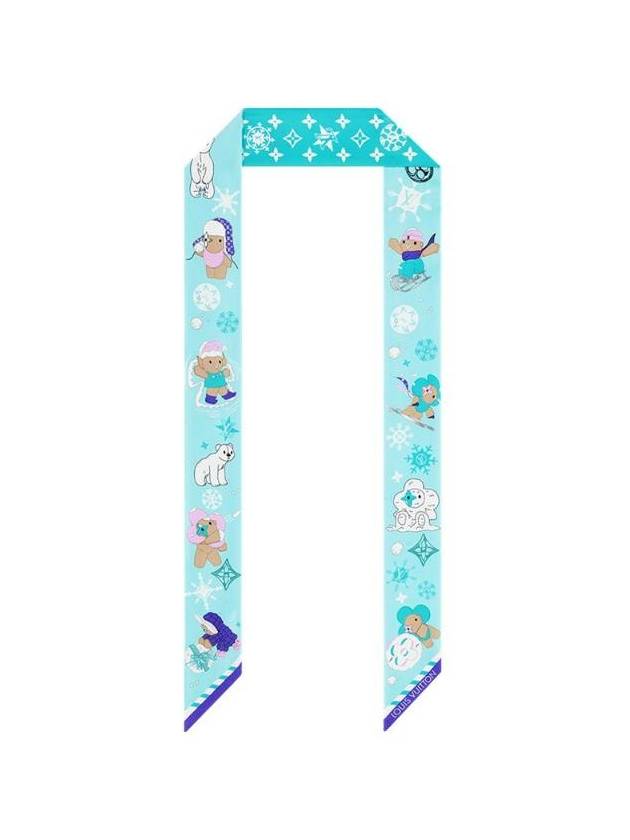 루이비통 Xmas 비비엔 BB 방도 스카프 블루