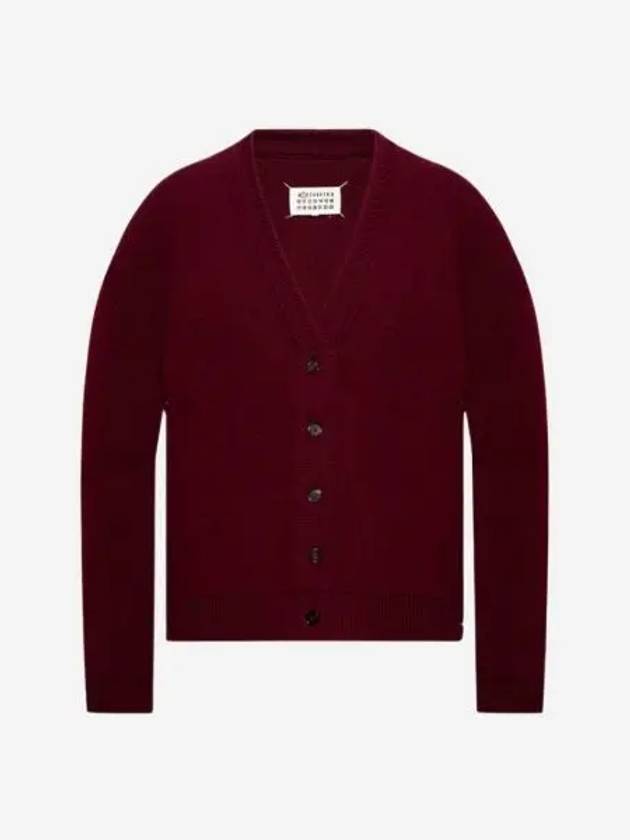 메종 마르지엘라 브이넥 가디건 보르도 Maison Margiela V Neck Cardigan Bordeaux