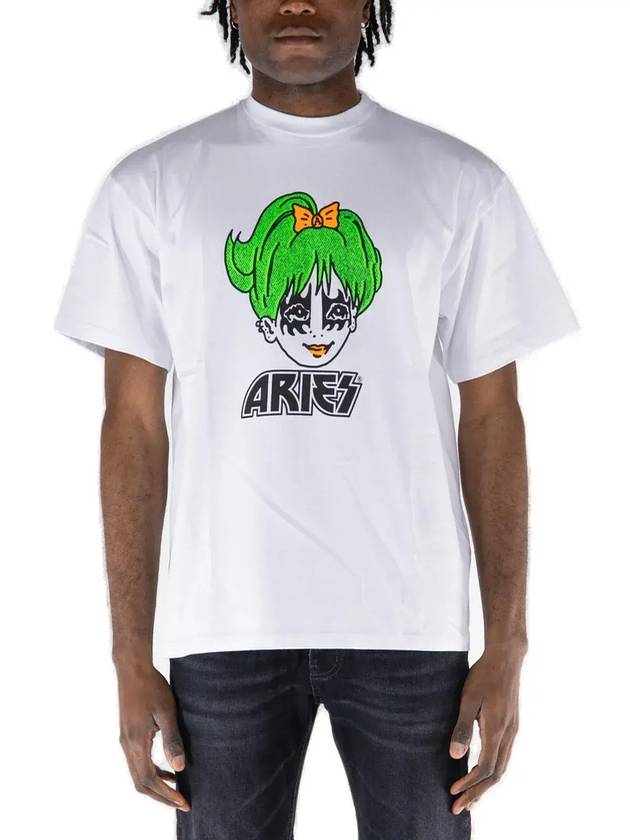 에이리스 로고 프린트 크루넥 티셔츠 SUAR60005X_WHITE