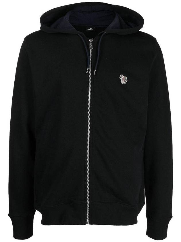 Ps by Paul Smith Zebra logo cotton zip-up hoodie