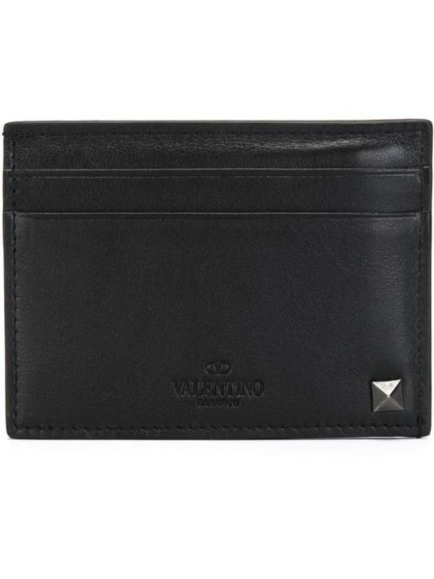 발렌티노 가라바니 록스터드 카드 지갑 블랙