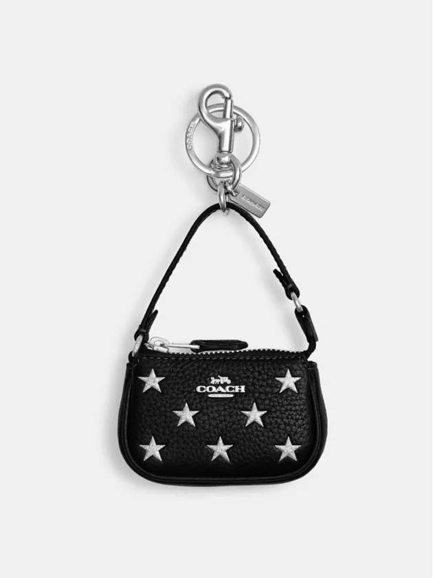 코치 미니 노리타백 참 키홀더 키링 Silver Black Multi