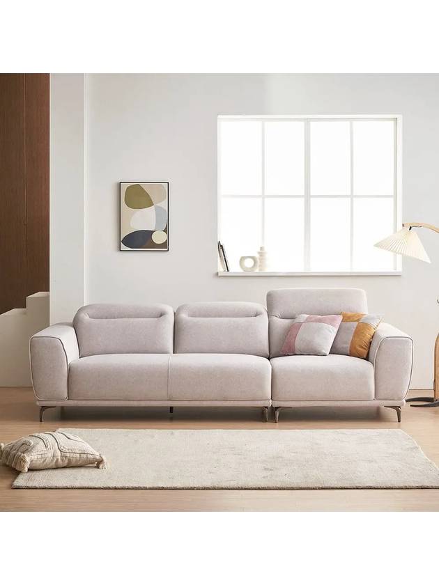 착불 폴로까사 오비드 조야 헤드레스트 4인용 패브릭 소파