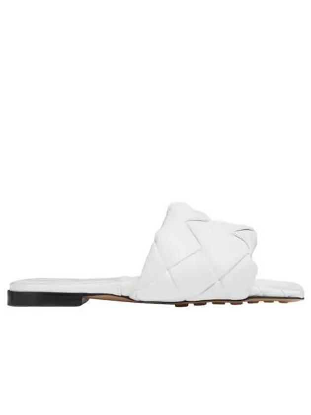 W 보테가 베네타 리도 플랫 샌들 옵틱 화이트 W Bottega Veneta Lido Flat Sandal Optic White