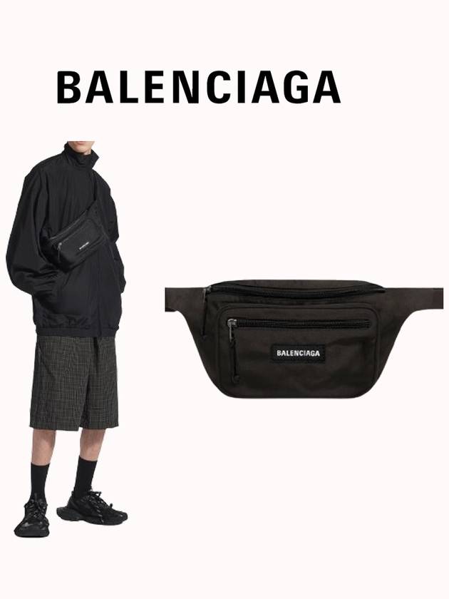 발렌시아가 익스플로러 벨트백 블랙 4823892JMF71000