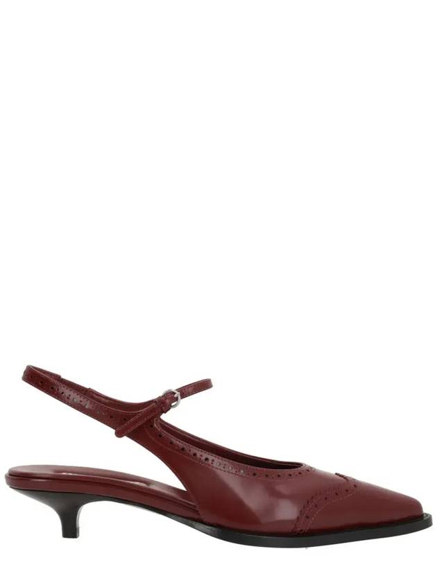 미우미우 포인티드 토 슬링백 힐 레드