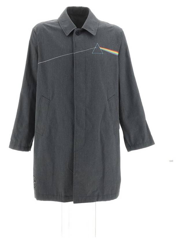 언더커버 그래픽 프린트 트윌 코트