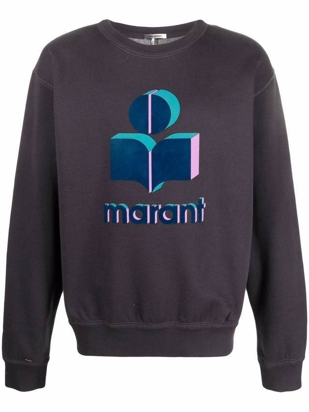 이자벨마랑 미코 로고 3D 프린트 맨투맨 페이디드 나이트